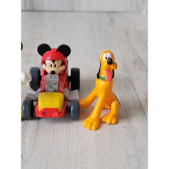 Disney Mickey Mouse Pluto mechanic car race set toy figure - Picture 6 of 11